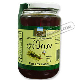 Sithon Greek Honey - Pine Tree Honey, 450 grams 