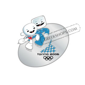 Torino 2006 Mascots Figure Skating Pin