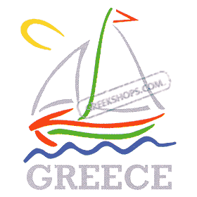 Greece With Sailboat Sweatshirt Style D311