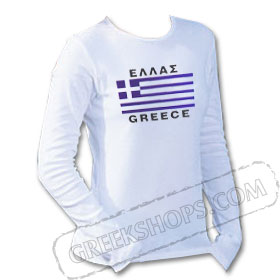 Greek Flag Longsleeve Shirt Style D550b