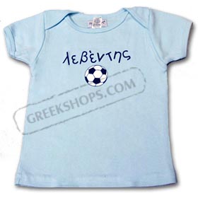 Baby's Blue Leventis (strong and brave) Soccer Ball T-Shirt