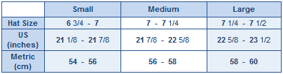 Greek Fisherman Hat Size Chart
