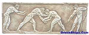 Ancient Greek Wrestling Relief