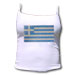 Square Sparkling Greek Flag Spaghetti Strap