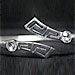Sterling Silver Cuff Bracelet - Double Greek Key Circle (6.5cm)