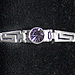 Sterling Silver Bracelet - Greek Key - Single Circle (.5cm)