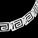 The Athena Collection - Sterling Silver Bracelet - Greek Key Square Links (6mm)
