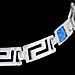 The Neptune Collection - Sterling Silver Bracelet - Greek Key Opal Square (6mm)