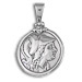 Sterling Silver Pendant - Double Sided Athena and Owl (27mm)
