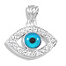 The Amphitrite Collection - Sterling Silver Pendant - Eye with Cubic Zirconia (22mm)