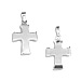 Sterling Silver Pendant - Cross with Angled Ends (28mm)