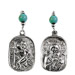 Sterling Silver Car Rear-View Mirror Charm - Virgin Mary & St. Christopher