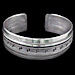 The Athena Collection - Sterling Silver Cuff Bracelet Greek Key Rope (2.1cm)