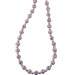 Pink Evil Eye Necklace with silver beads KI_6pink