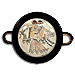 Kylix (wine cup) featuring a Maenad, 440 BC replica, 12cm (4.7 in)