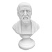 Hippocrates Bust White Alabaster (5.5")
