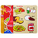 Learning About My Favorite Foods - Wooden Peg Puzzle (in Greek) Age 3+