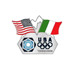 Torino 2006 USOC Dual Flags Pin