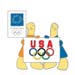Athens 2004 Mascots with USCC Flag Pin