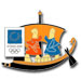 Athens 2004 Mascots on Ancient Sailboat Pin