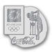 Athens 2004 Coca Cola Discus Thrower Coin Pin