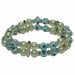 Light Blue Evil Eye bracelet with faux pearls
