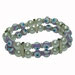 Violet Evil Eye bracelet with faux pearls