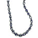 Blue Evil Eye Necklace with silver beads KI_6blue
