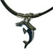 Single Dolphin Faux Opal Indian Rubber Necklace KO_26