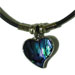 Heart Faux Opal Indian Rubber Necklace KO_4