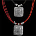 Byzantium Collection - Necklace with Checkered Circle Design KY265 (2 Color Options)