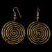 Gold Plated Earrings - Swirl Motif (38mm)