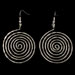 Silver Plated Earrings - Swirl Motif (38mm)