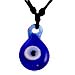 Glass Evil Eye Necklace with leather 103318