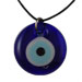 Glass Evil Eye Necklace with leather 103319