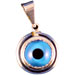 Gold Evil Eye Solid Gold Pendant Style 433P