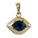 14k Gold Evil Eye Pendant - Eye Shaped (12mm) 