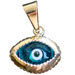 Evil Eye on eye shaped 18k Solid Gold case