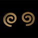 14k Gold Post Earrings w/ Swirl Motif (9mm)