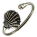 Scallop Shell Sterling Silver Cuff bracelet, 6cm