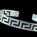 Sterling Silver Cuff Bracelet - Greek Key Motif (8mm)