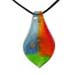 Murano Glass Teardrop Pendant - Tri-Color
