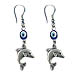 Evil Eye Minoan Dolphin Earrings Style EK50