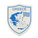 Greece Flag and Map Shield Magnet
