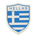 Greece (Hellas) Flag White Shield Magnet