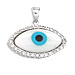 The Amphitrite Collection - Sterling Silver Pendant - Mother of Pearl Eye with Cubic Zirconia (24mm)