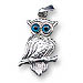 Sterling Silver Perched Owl Pendant (22mm)