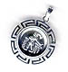 Silver Two-Sided Circular Pendant 2.3 cm - 4 styles - Alexander, Parthenon, and more