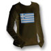 Longsleeve Square Sparkling Greek Flag