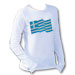 Longsleeve Waving Sparkling Greek Flag